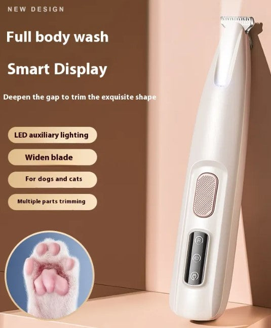 Pet Paw Trimmer with LED Light – Safe, Quiet Nail Grinder for Dogs & Cats