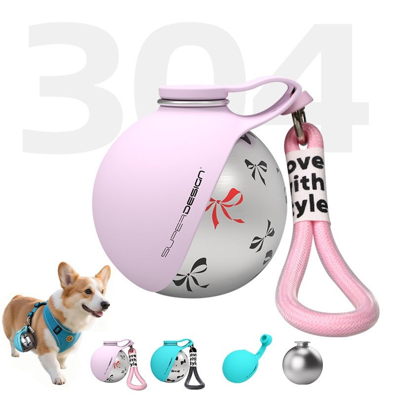 Stainless Steel Dog Water Bottle – Insulated, Leak-Proof Travel Bottle with Bowl