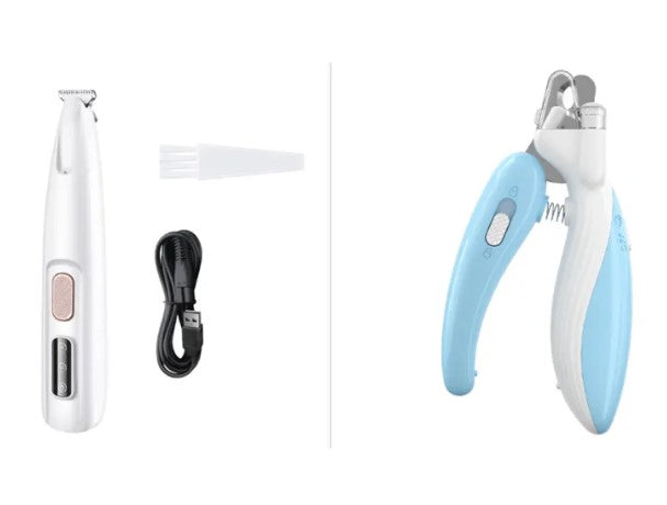Pet Paw Trimmer with LED Light – Safe, Quiet Nail Grinder for Dogs & Cats