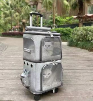 Pet Trolley Travel Carrier – Wheeled Luggage Case for Dogs & Cats