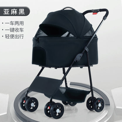 Portable Collapsible Pet Stroller for Small Dogs and Cats