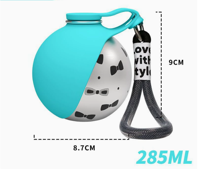 Stainless Steel Dog Water Bottle – Insulated, Leak-Proof Travel Bottle with Bowl