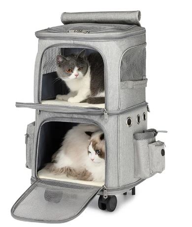 Pet Trolley Travel Carrier – Wheeled Luggage Case for Dogs & Cats