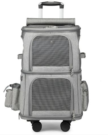 Pet Trolley Travel Carrier – Wheeled Luggage Case for Dogs & Cats