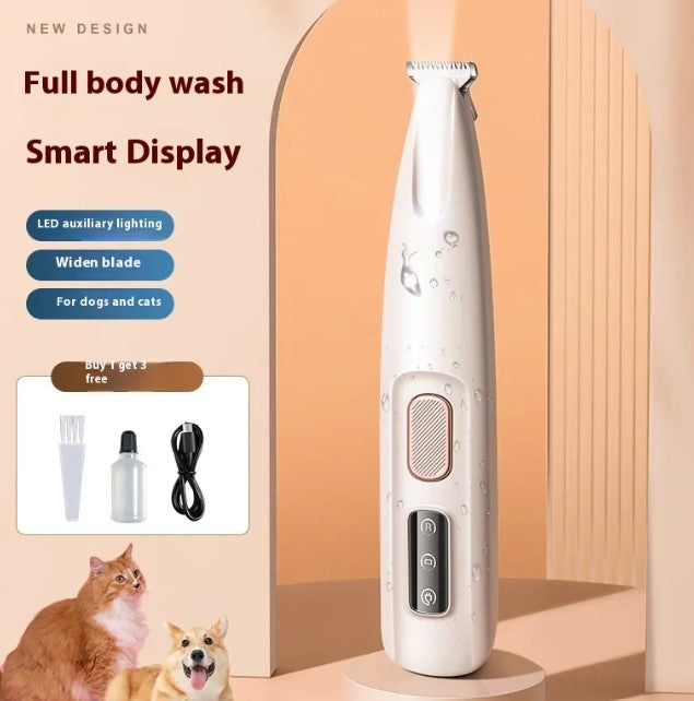 Pet Paw Trimmer with LED Light – Safe, Quiet Nail Grinder for Dogs & Cats